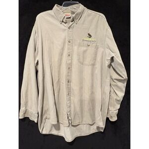 WHOA‎ Apparel Akona Adventure Gear Frog Embroidered Button Up Shirt XL